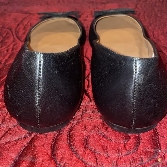 Bruno Magli Black Leather Bow Ballet Flat Women’s SZ 38 1/2 - Picture 3 of 5